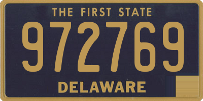 DE license plate 972769