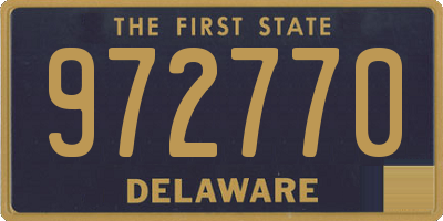 DE license plate 972770