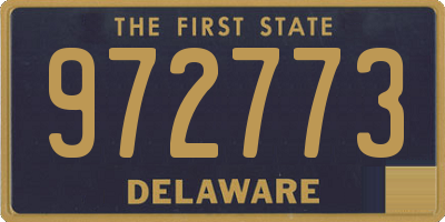 DE license plate 972773