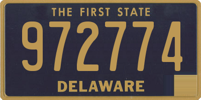 DE license plate 972774