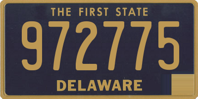 DE license plate 972775