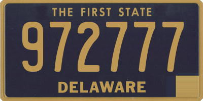 DE license plate 972777