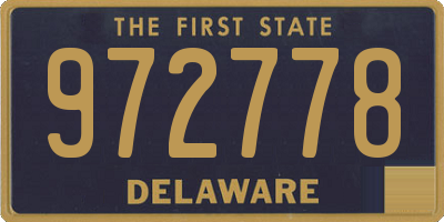 DE license plate 972778