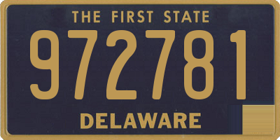 DE license plate 972781