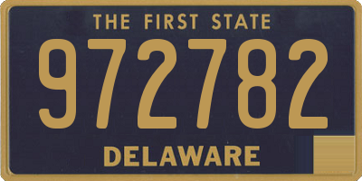 DE license plate 972782