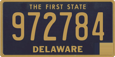 DE license plate 972784