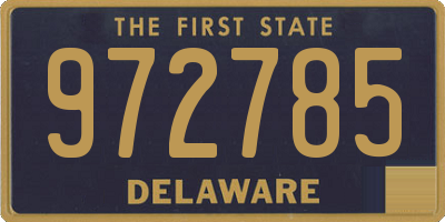 DE license plate 972785