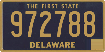 DE license plate 972788