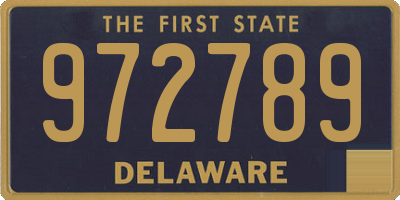 DE license plate 972789