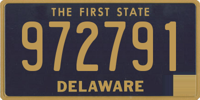 DE license plate 972791