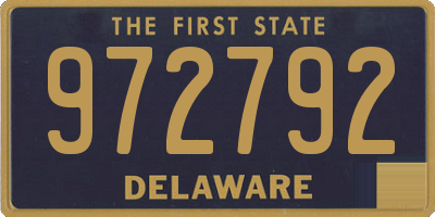 DE license plate 972792