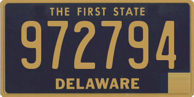 DE license plate 972794