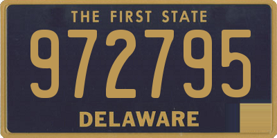 DE license plate 972795