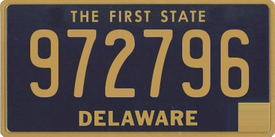 DE license plate 972796