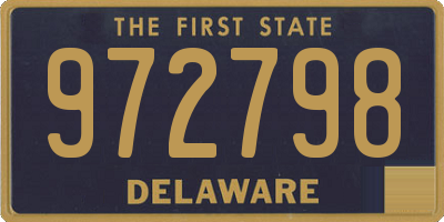 DE license plate 972798