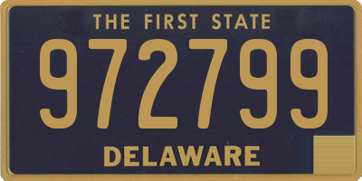 DE license plate 972799