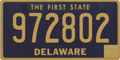 DE license plate 972802