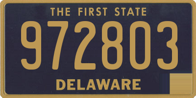 DE license plate 972803