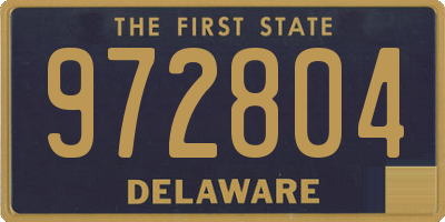 DE license plate 972804