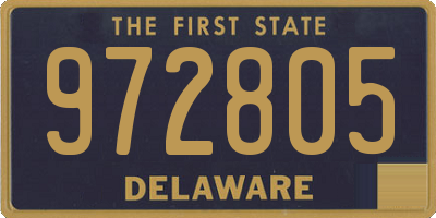 DE license plate 972805