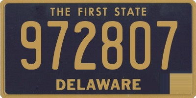 DE license plate 972807