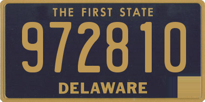 DE license plate 972810