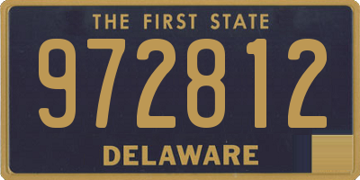 DE license plate 972812