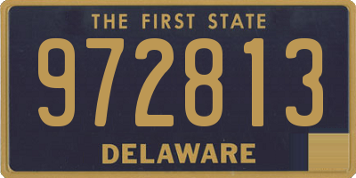 DE license plate 972813