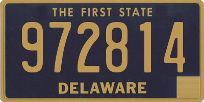 DE license plate 972814