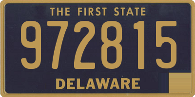 DE license plate 972815