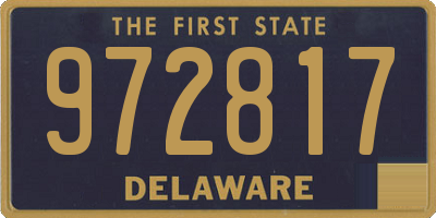 DE license plate 972817