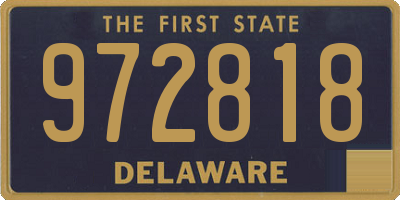 DE license plate 972818