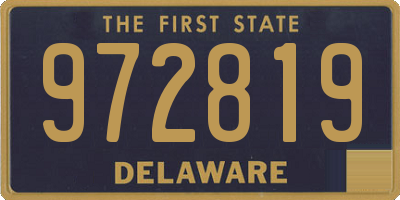 DE license plate 972819