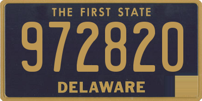 DE license plate 972820