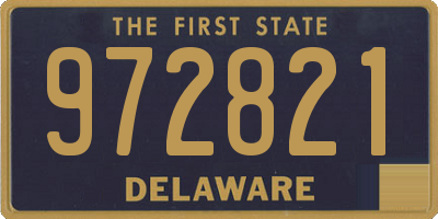 DE license plate 972821