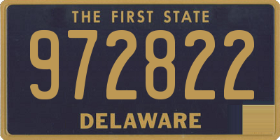 DE license plate 972822