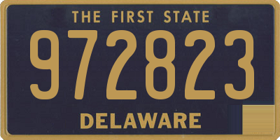 DE license plate 972823