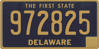 DE license plate 972825