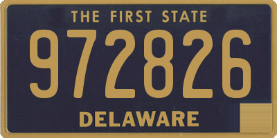 DE license plate 972826