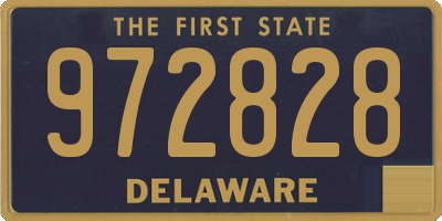 DE license plate 972828