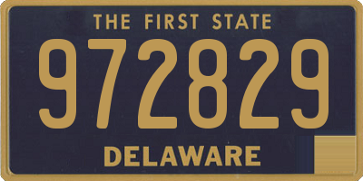 DE license plate 972829