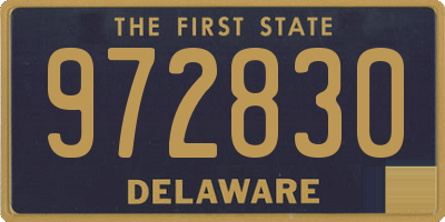 DE license plate 972830