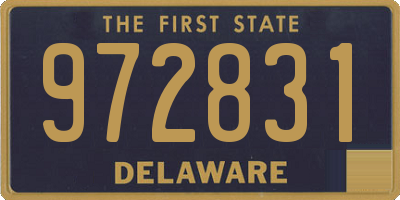 DE license plate 972831