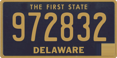 DE license plate 972832