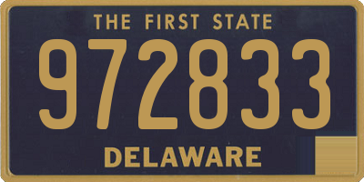 DE license plate 972833