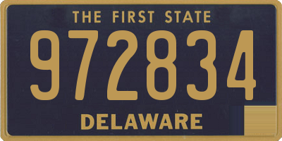 DE license plate 972834