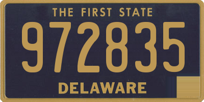 DE license plate 972835