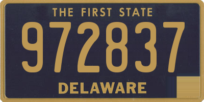 DE license plate 972837