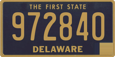 DE license plate 972840