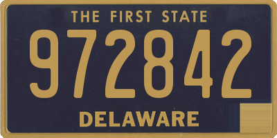 DE license plate 972842